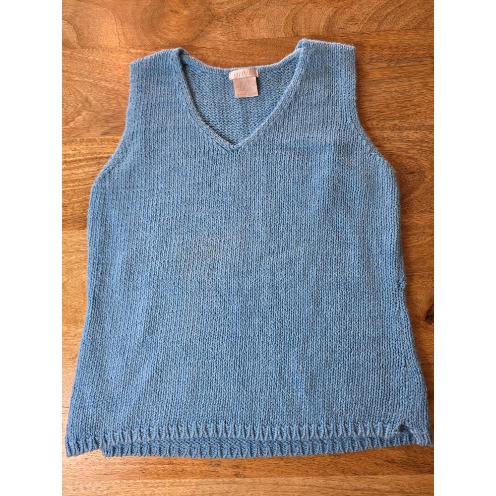 GNW Sweater Vest Size Large Blue Knit Tank Top